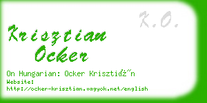 krisztian ocker business card